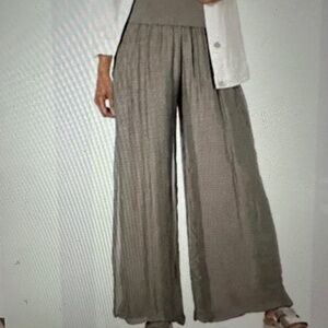 Giusy silk Blend Palazzo Pants. S/m